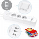 GSM odposluch v 3-zásuvkovej predlžovačke s 3 USB portmi