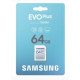 64 GB pamäťová Micro SD karta Samsung EVO Plus + SD Adaptér, CLASS 10